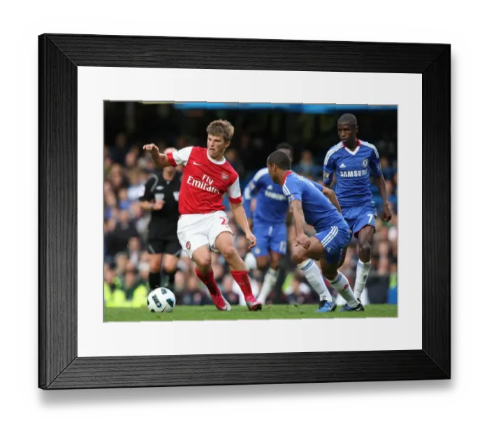 Framed Print : Andrey Arshavin (Arsenal) Ashley Cole and Ramires (Chelsea). Chelsea 2: 0 Arsenal