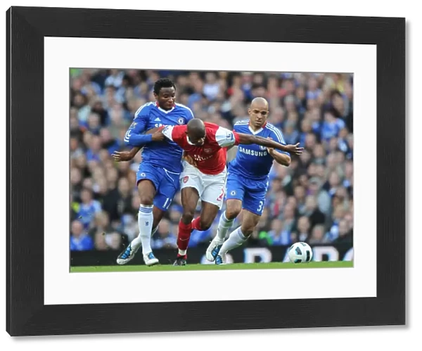 Abou Diaby (Arsenal) Mikel and Alex (Chelsea). Chelsea 2: 0 Arsenal, Barclays Premier League