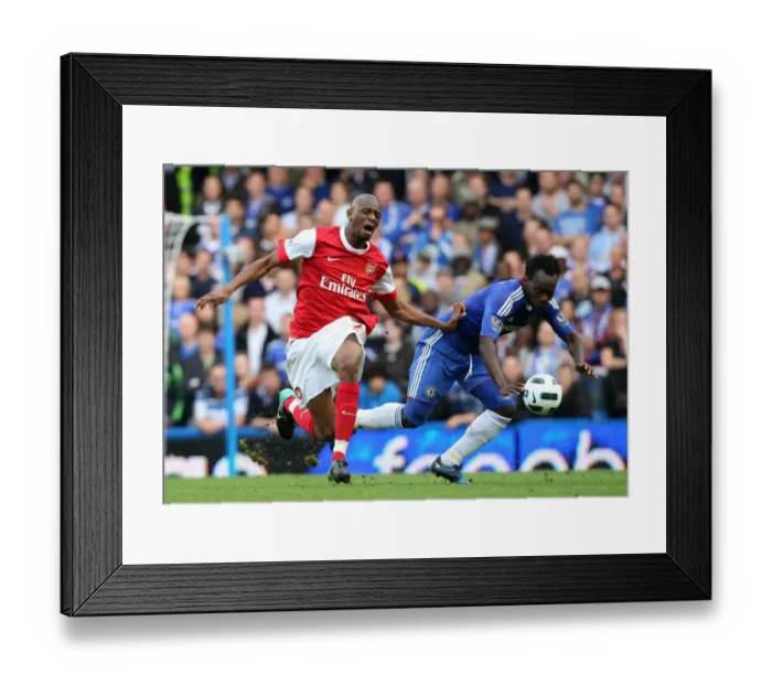 Framed Print : Abou Diaby (Arsenal) Michael Essein (Chelsea). Chelsea 2: 0 Arsenal. Barclays Premier League
