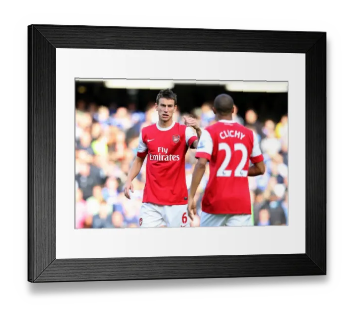 Framed Print : Laurent Koscielny (Arsenal). Chelsea 2: 0 Arsenal. Barclays Premier League
