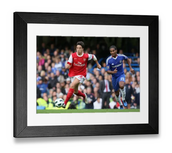 Framed Print : Samir Nasri (Arsenal) Flourent Malouda (Chelsea). Chelsea 2: 0 Arsenal. Barclays Premier League Framed Print : Samir Nasri (Arsenal) Flourent Malouda (Chelsea). Chelsea 2: 0 Arsenal. Barclays Premier League