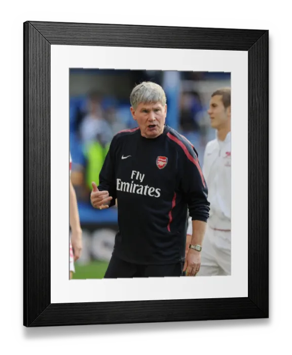 Framed Print : Arsenal assistant manager Pat Rice. Chelsea 2: 0 Arsenal, Barclays Premier League Framed Print : Arsenal assistant manager Pat Rice. Chelsea 2: 0 Arsenal, Barclays Premier League