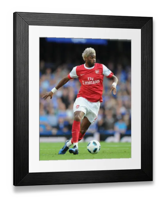 Framed Print : Alex Song vs. Chelsea: A Defensive Battle in the 2010-11 Premier League