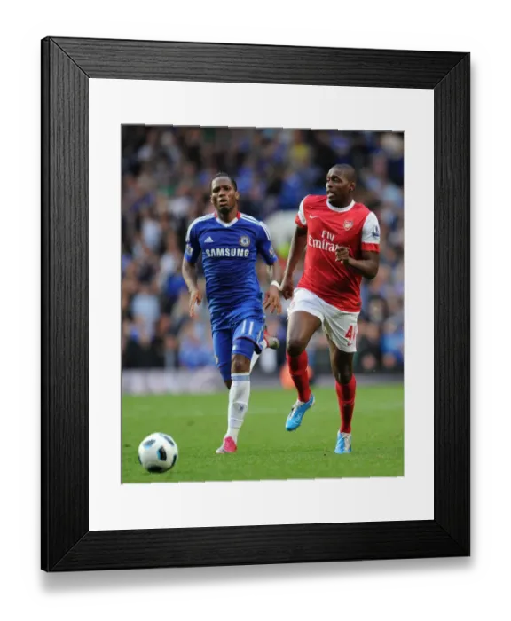 Framed Print : Clash of Titans: Drogba's Brace Sinks Arsenal at Stamford Bridge (2010)