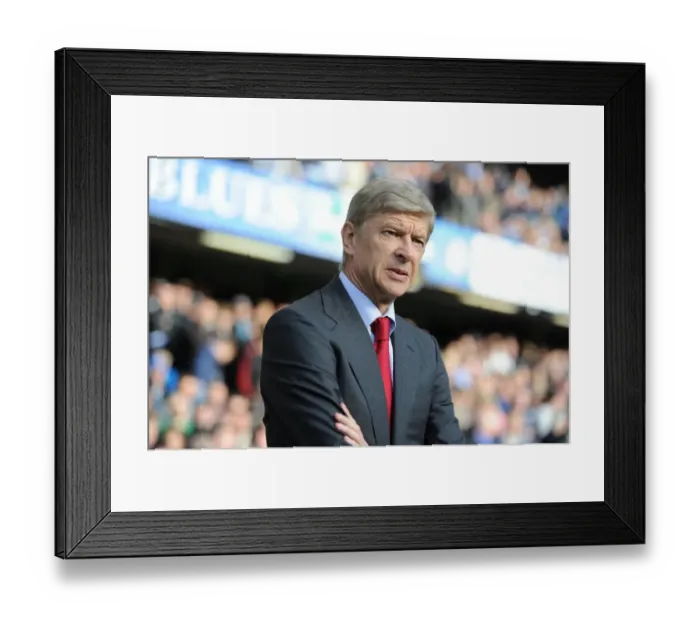 Framed Print : Arsenal manager Arsene Wenger. Chelsea 2: 0 Arsenal, Barclays Premier League Framed Print : Arsenal manager Arsene Wenger. Chelsea 2: 0 Arsenal, Barclays Premier League