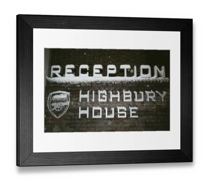 Framed Print : Winter's Enchantment at Emirates: A Football Stadium Transformed in Snow