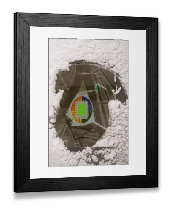 Framed Print : Winter's Enchantment at Emirates: A Football Wonderland Amidst the Snow Framed Print : Winter's Enchantment at Emirates: A Football Wonderland Amidst the Snow