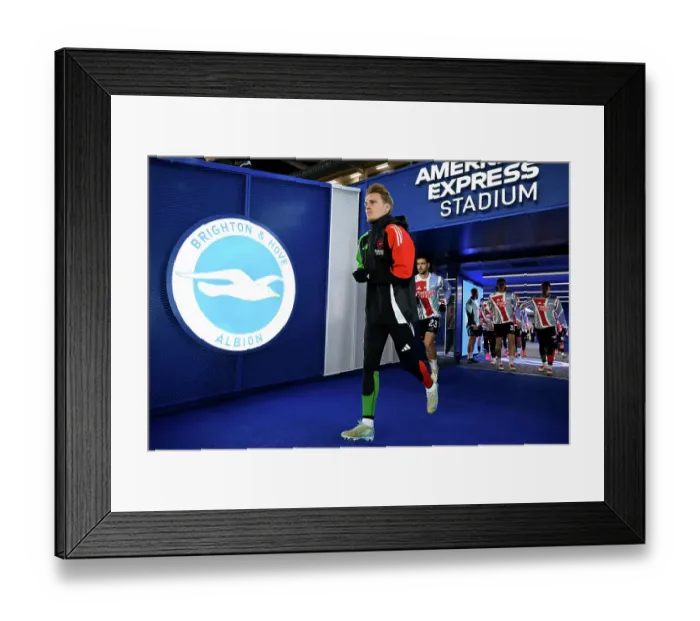Framed Print : Brighton & Hove Albion FC v Arsenal FC - Premier League Brighton & Hove Albion FC v Arsenal FC - Premier League