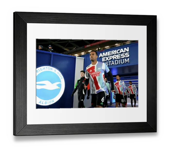Framed Print : Brighton & Hove Albion FC v Arsenal FC - Premier League Brighton & Hove Albion FC v Arsenal FC - Premier League