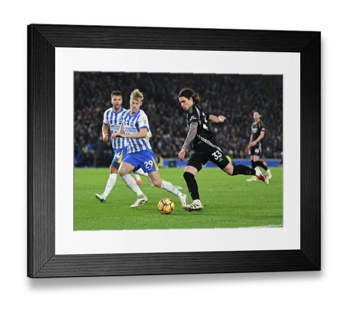 Framed Print : Brighton & Hove Albion FC v Arsenal FC - Premier League Brighton & Hove Albion FC v Arsenal FC - Premier League