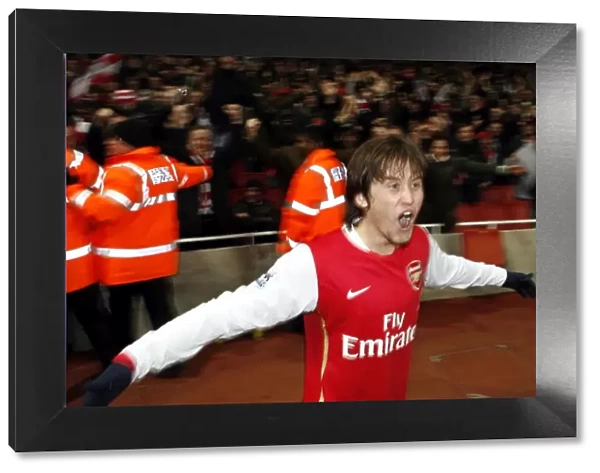 Tomas Rosicky celebrates scoring Arsenals 2nd goal