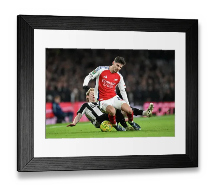 Framed Print : Arsenal v Newcastle United - Carabao Cup Semi Final First Leg