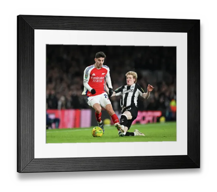 Framed Print : Arsenal v Newcastle United - Carabao Cup Semi Final First Leg