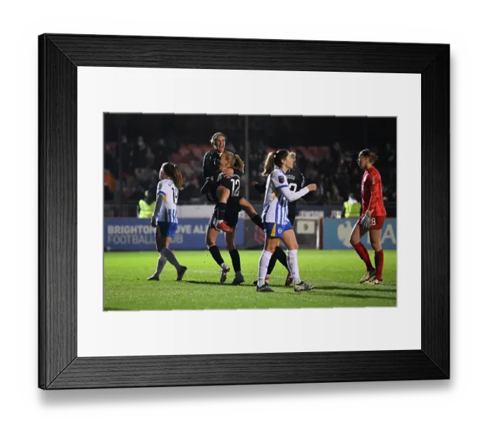 Framed Print : Brighton & Hove Albion v Arsenal - Subway Women's League Cup Brighton & Hove Albion v Arsenal - Subway Women's League Cup