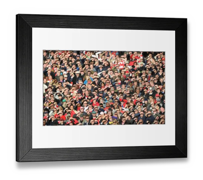 Framed Print : Arsenal fans. Arsenal 2: 1 Birmingham City, Barclays Premier League, Emirates Stadium