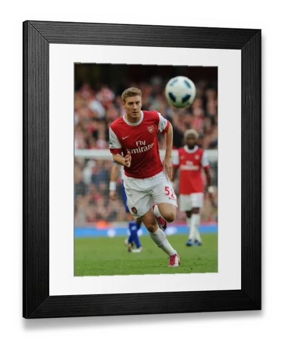 Framed Print : Arsenal's Nicklas Bendtner Scores in 2:1 Victory over Birmingham City