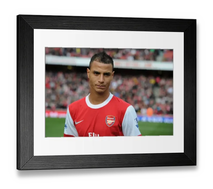 Framed Print : Marouane Chamakh (Arsenal). Arsenal 2: 1 Birmingham City, Barclays Premier League