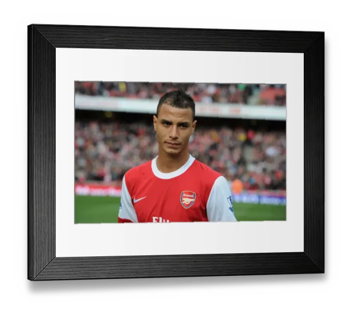 Framed Print : Arsenal's Marouane Chamakh Scores the Winning Goal Against Birmingham City in the Barclays Premier League