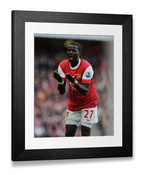 Framed Print : Emmanuel Eboue (Arsenal). Arsenal 2: 1 Birmingham City, Barclays Premier League