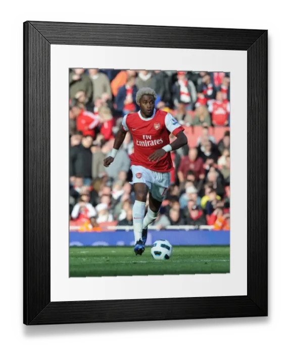Framed Print : Arsenal's Alex Song Scores in 2:1 Victory over Birmingham City, Barclays Premier League