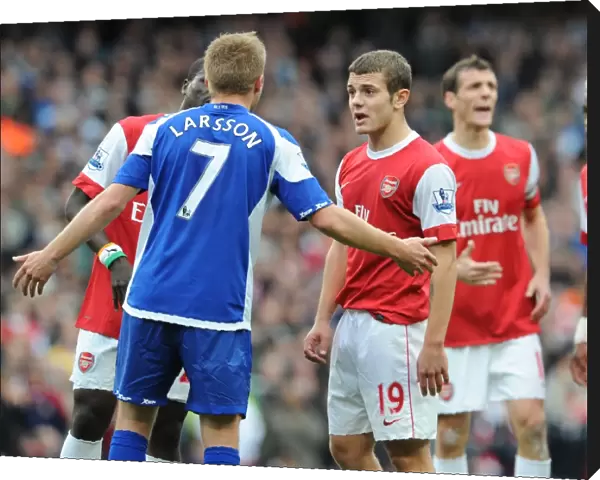 Jack Wilshere (Arsenal) Sebastian Larsson (Birmingham). Arsenal 2: 1 Birmingham City