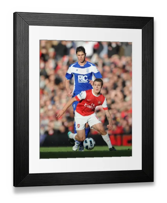 Framed Print : Jack Wilshere (Arsenal) Nikola Zigic (Birmingham). Arsenal 2: 1 Birmingham City