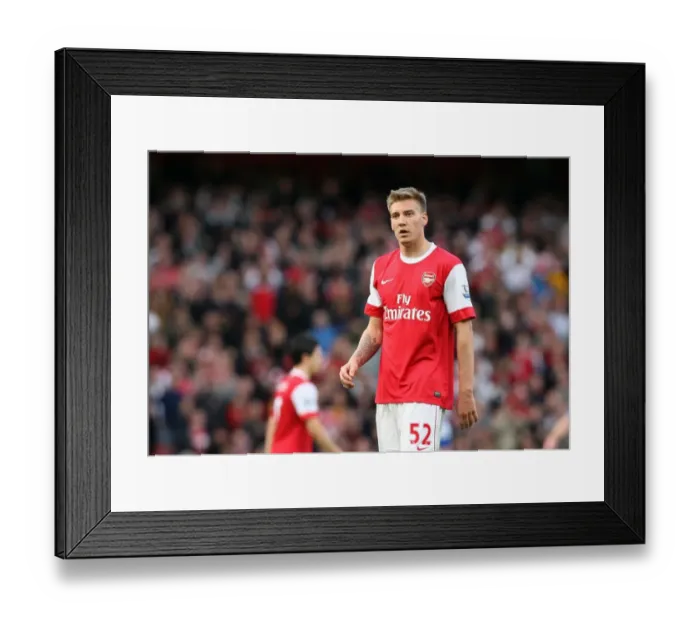 Framed Print : Nicklas Bendtner Scores the Winner: Arsenal 2-1 Birmingham City, Barclays Premier League, Emirates Stadium (2010)