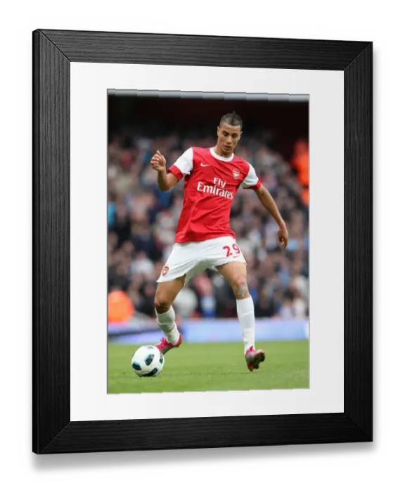 Framed Print : Marouane Chamakh Scores the Winning Goal: Arsenal 2-1 Birmingham City, Premier League