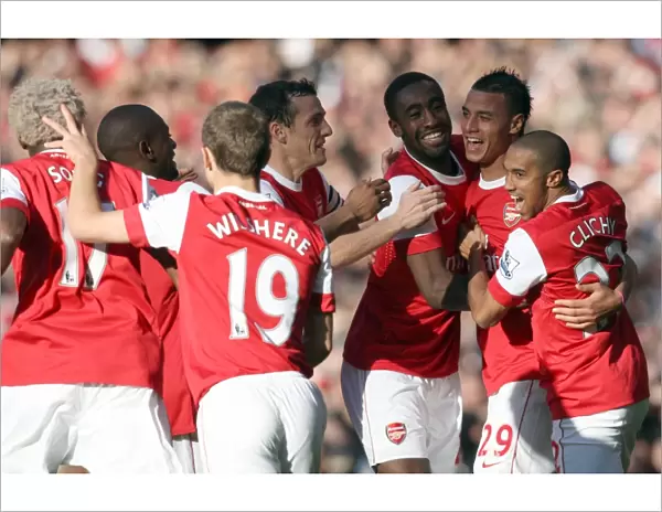 Chamakh's Double: Arsenal Celebrates 2-1 Victory Over Birmingham City in the Premier League (October 16, 2010)