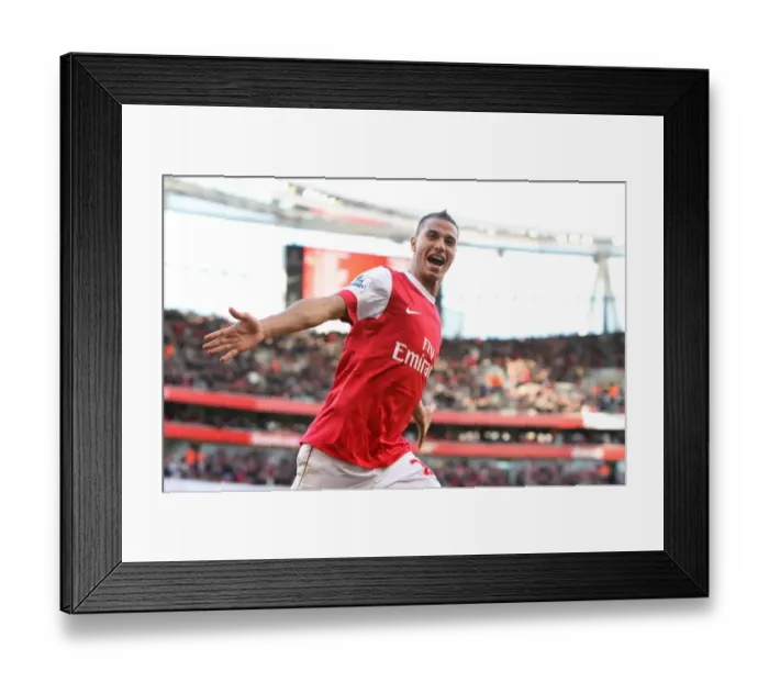 Framed Print : Marouane Chamakh's Goal: Arsenal Takes 2-1 Lead Against Birmingham City, Barclays Premier League