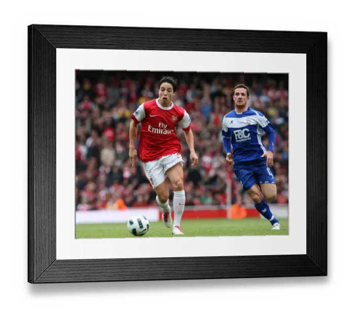 Framed Print : Samir Nasri (Arsenal) Barry Ferguson (Birmingham). Arsenal 2: 1 Birmingham City Framed Print : Samir Nasri (Arsenal) Barry Ferguson (Birmingham). Arsenal 2: 1 Birmingham City