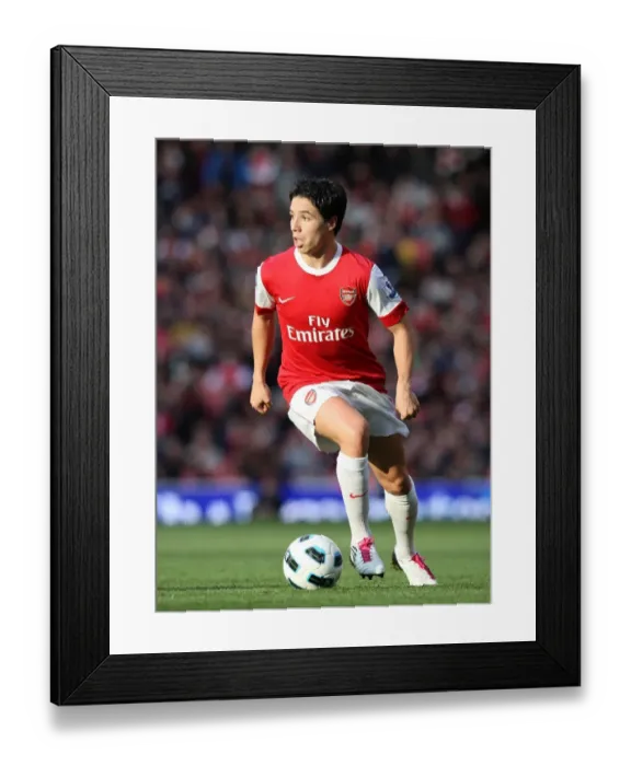Framed Print : Samir Nasri Scores the Winning Goal: Arsenal 2-1 Birmingham City, Barclays Premier League