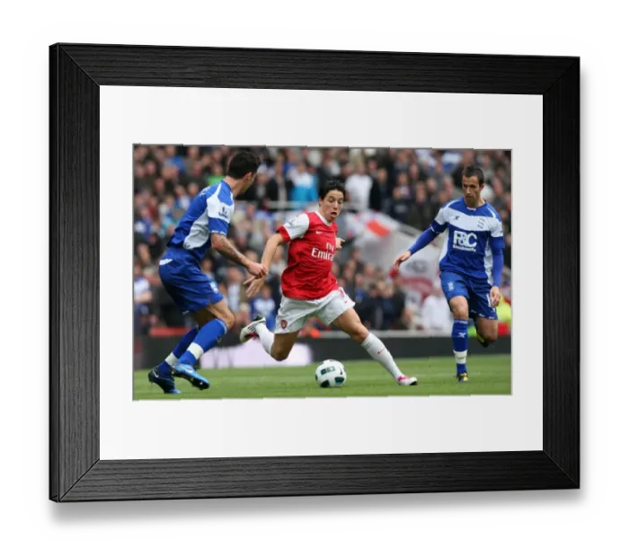 Framed Print : Samir Nasri (Arsenal) Liam Ridgewell and Keith Fahey (Birmingham). Arsenal 2 Framed Print : Samir Nasri (Arsenal) Liam Ridgewell and Keith Fahey (Birmingham). Arsenal 2