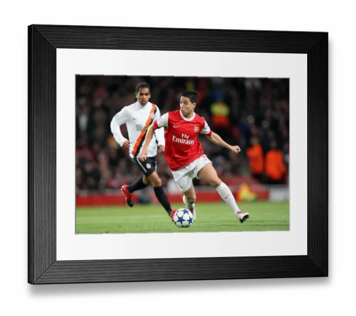 Framed Print : Samir Nasri (Arsenal). Arsenal 5: 1 Shaktar Donetsk. UEFA Champions League Framed Print : Samir Nasri (Arsenal). Arsenal 5: 1 Shaktar Donetsk. UEFA Champions League