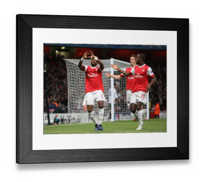 Framed Print : Alex Song celebrates scoring Arsenals 1st goal with Sebastien Squillaci Framed Print : Alex Song celebrates scoring Arsenals 1st goal with Sebastien Squillaci