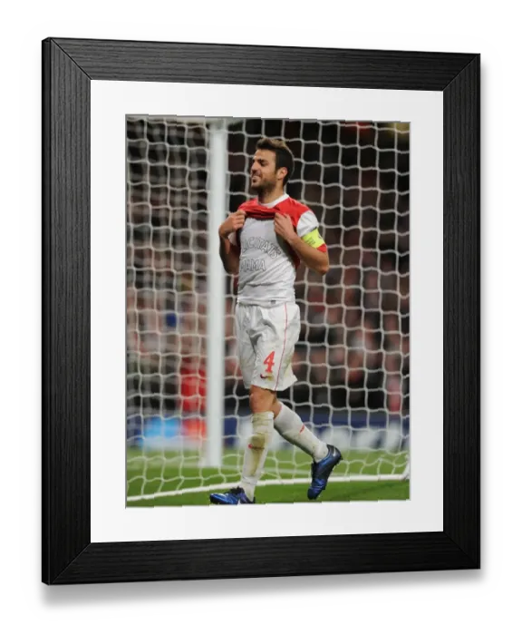 Framed Print : Cesc Fabregas's Triumph: Arsenal's Third Goal vs. Shakhtar Donetsk in the Champions League (5-1)