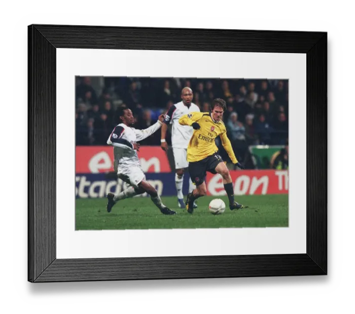 Framed Print : Alex Hleb and Ricardo Gardner Clash in FA Cup: Arsenal's 3-1 Victory over Bolton Wanderers