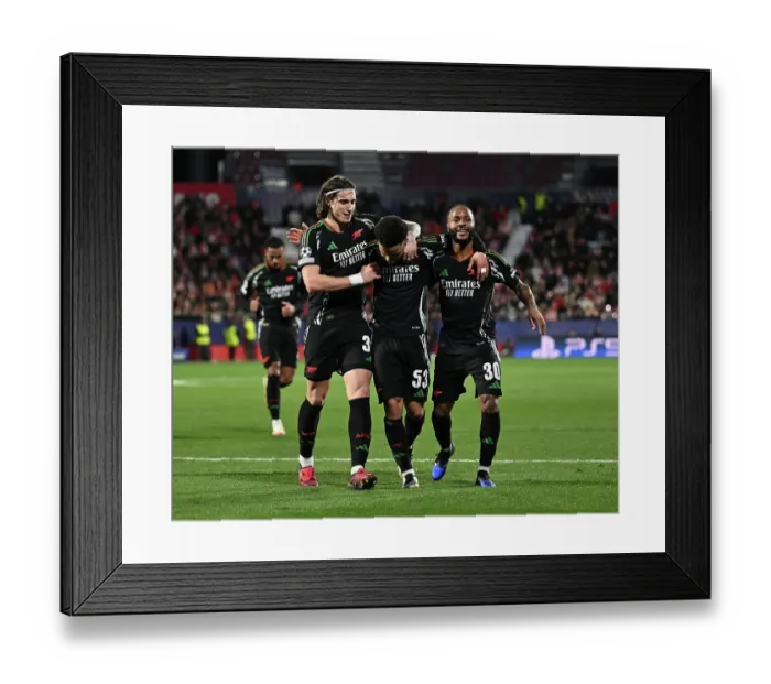 Framed Print : Girona FC v Arsenal FC - UEFA Champions League 2024 / 25 League Phase MD8