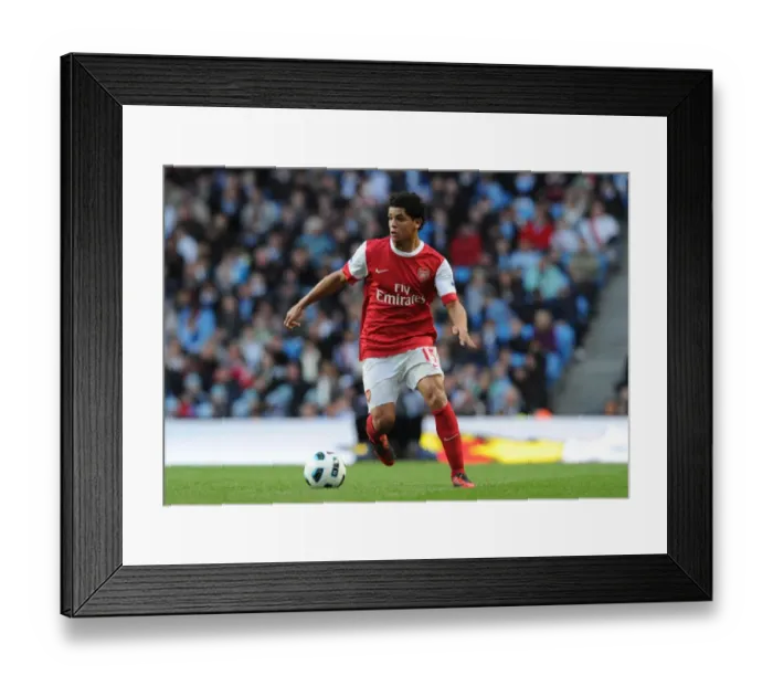 Framed Print : Denilson (Arsenal). Manchester City 0: 3 Arsenal, Barclays Premier League Framed Print : Denilson (Arsenal). Manchester City 0: 3 Arsenal, Barclays Premier League
