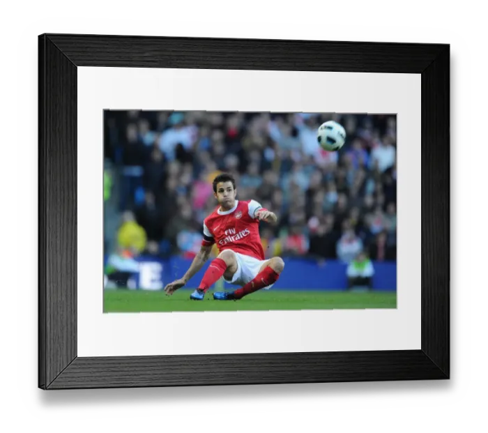 Framed Print : Cesc Fabregas (Arsenal). Manchester City 0: 3 Arsenal, Barclays Premier League
