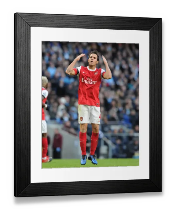 Framed Print : Cesc Fabregas Leadership: Arsenal's 3-0 Triumph over Manchester City Framed Print : Cesc Fabregas Leadership: Arsenal's 3-0 Triumph over Manchester City