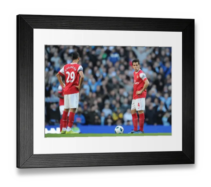 Framed Print : Cesc Fabregas and Marouane Chamakh (Arsenal). Manchester City 0: 3 Arsenal Framed Print : Cesc Fabregas and Marouane Chamakh (Arsenal). Manchester City 0: 3 Arsenal