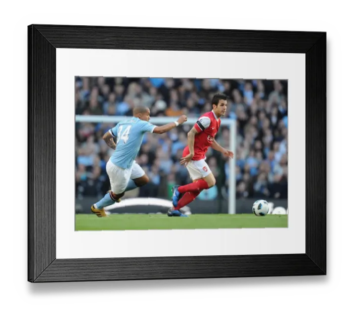 Framed Print : Cesc Fabregas Triumph: Manchester City 0-3 Arsenal