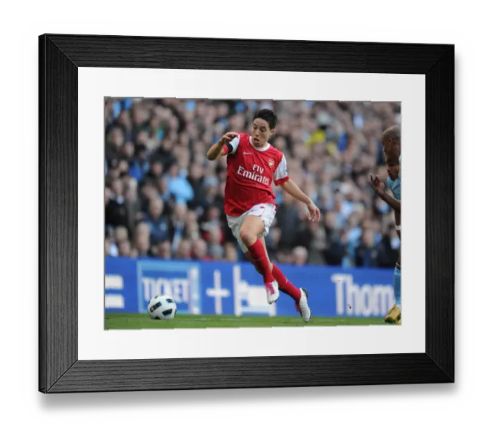 Framed Print : Sami Nasri (Arsenal). Manchester City 0: 3 Arsenal, Barclays Premier League