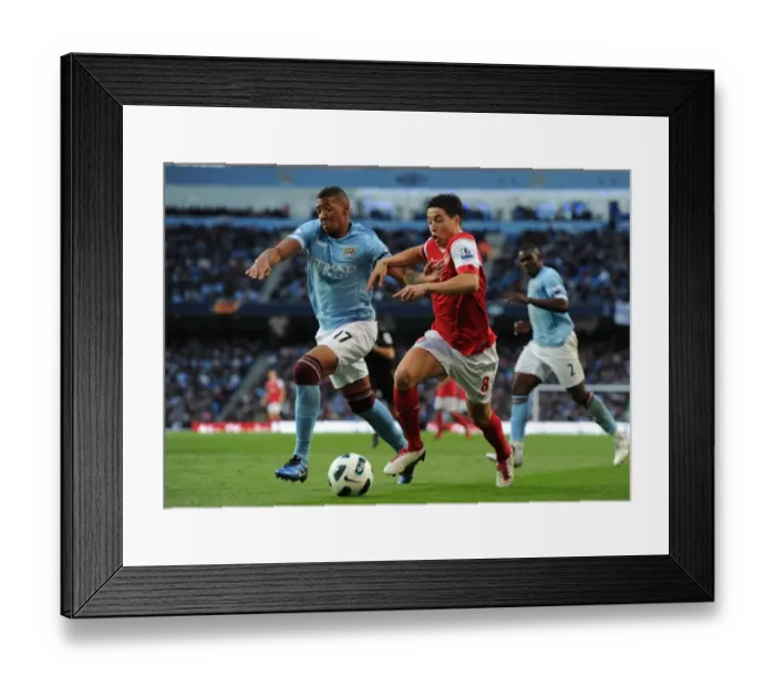Framed Print : Sami Nasri (Arsenal) Jerome Boateng (Man City). Manchester City 0: 3 Arsenal