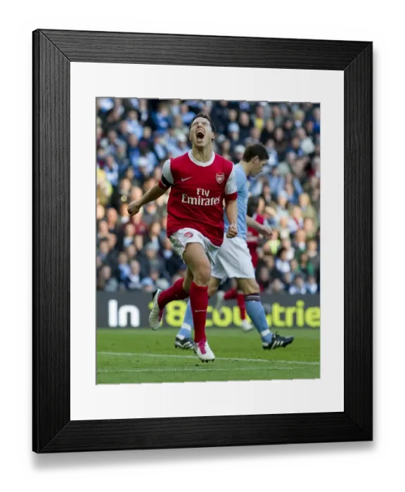 Framed Print : Sami Nasri's Stunner: Arsenal's 3-0 Thrashing of Manchester City