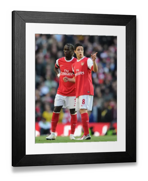 Framed Print : Sami Nasri and Bacary Sagna (Arsenal). Manchester City 0: 3 Arsenal, Barclays Premier League Framed Print : Sami Nasri and Bacary Sagna (Arsenal). Manchester City 0: 3 Arsenal, Barclays Premier League