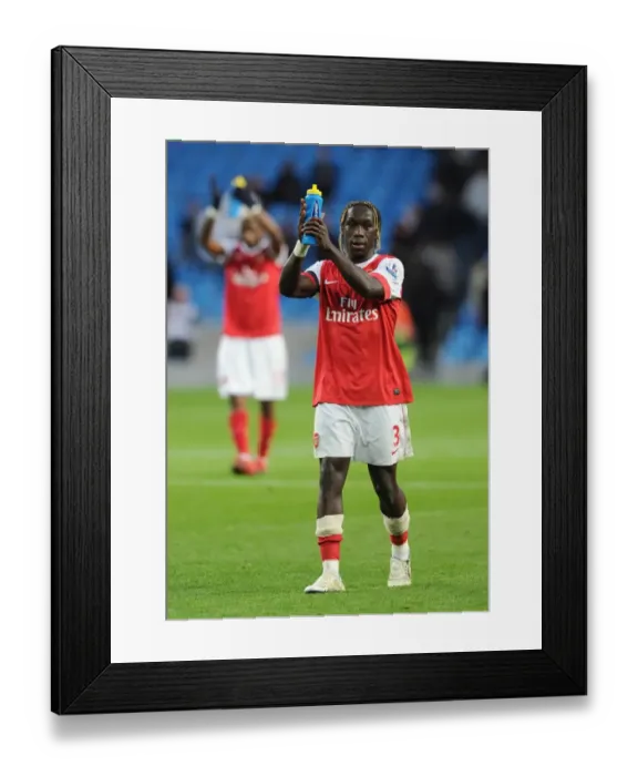 Framed Print : Bacary Sagna (Arsenal). Manchester City 0: 3 Arsenal, Barclays Premier League