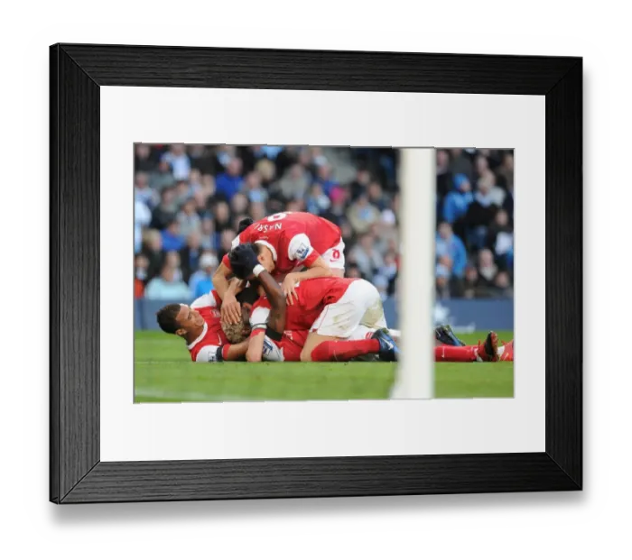 Framed Print : Alex Song's Brace: Arsenal's Dominant 3-0 Win Over Manchester City in 2010