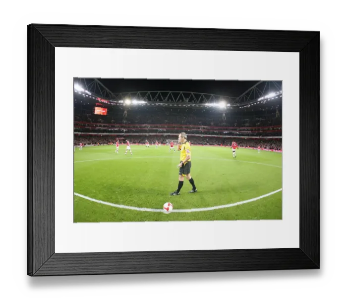 Framed Print : The Referee waits for a signal to start the match. Arsenal 4: 4 Tottenham Hotspur Framed Print : The Referee waits for a signal to start the match. Arsenal 4: 4 Tottenham Hotspur